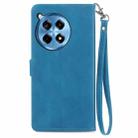 For OnePlus Ace 3 Pro Embossed Flower Zipper Leather Phone Case(Blue) - 3