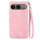For OnePlus Nord 4 Embossed Flower Zipper Leather Phone Case(Pink) - 3