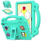 For Amazon Fire HD8 2024 / 2022 / HD8 Plus Handle Kickstand Children EVA Shockproof Tablet Case(MintGreen) - 1