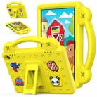 For Amazon Fire HD8 2024 / 2022 / HD8 Plus Handle Kickstand Children EVA Shockproof Tablet Case(Yellow) - 1