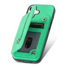 For iPhone 16 Pro Max Retro MagSafe Zipper Wallet Card Bag Back Phone Case(Green) - 3