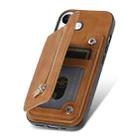 For iPhone 16 Retro MagSafe Zipper Wallet Card Bag Back Phone Case(Brown) - 3