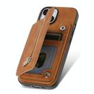 For iPhone XS Max Retro MagSafe Zipper Wallet Card Bag Back Phone Case(Brown) - 3