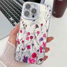 For iPhone 16 Pro Electroplating Flowers Plants Texture TPU Phone Case(Carnation FL7) - 1