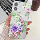 For iPhone 16 Plus Electroplating Flowers Plants Texture TPU Phone Case(Colorful Peony FL10) - 1