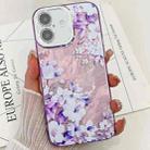 For iPhone 16 Electroplating Flowers Plants Texture TPU Phone Case(Azalea FL4) - 1