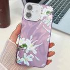 For iPhone 16 Electroplating Flowers Plants Texture TPU Phone Case(Gardenia FL15) - 1