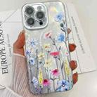 For iPhone 15 Pro Electroplating Flowers Plants Texture TPU Phone Case(Wildflower FL2) - 1