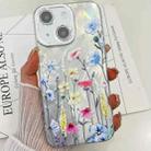 For iPhone 15 Electroplating Flowers Plants Texture TPU Phone Case(Wildflower FL2) - 1