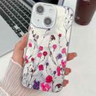 For iPhone 14 Electroplating Flowers Plants Texture TPU Phone Case(Carnation FL7) - 1