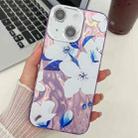 For iPhone 14 Electroplating Flowers Plants Texture TPU Phone Case(Bougainvillea FL8) - 1