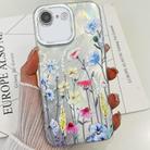 For iPhone 16e Electroplating Flowers Plants Texture TPU Phone Case(Wildflower FL2) - 1