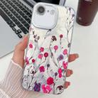 For iPhone 16e Electroplating Flowers Plants Texture TPU Phone Case(Carnation FL7) - 1