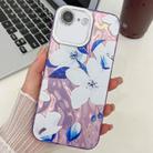 For iPhone 16e Electroplating Flowers Plants Texture TPU Phone Case(Bougainvillea FL8) - 1