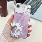 For iPhone 16e Electroplating Flowers Plants Texture TPU Phone Case(Gardenia FL15) - 1