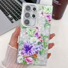 For Samsung Galaxy S25 Ultra 5G Electroplating Flowers Plants Texture TPU Phone Case(Colorful Peony FL10) - 1