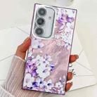 For Samsung Galaxy A15 5G Electroplating Flowers Plants Texture TPU Phone Case(Azalea FL4) - 1