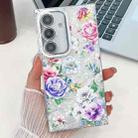 For Samsung Galaxy A15 5G Electroplating Flowers Plants Texture TPU Phone Case(Peony FL14) - 1