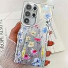 For Samsung Galaxy S24 Ultra 5G Electroplating Flowers Plants Texture TPU Phone Case(Wildflower FL2) - 1