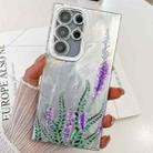 For Samsung Galaxy S24 Ultra 5G Electroplating Flowers Plants Texture TPU Phone Case(Lavender FL3) - 1