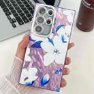 For Samsung Galaxy S24 Ultra 5G Electroplating Flowers Plants Texture TPU Phone Case(Bougainvillea FL8) - 1