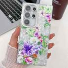 For Samsung Galaxy S24 Ultra 5G Electroplating Flowers Plants Texture TPU Phone Case(Colorful Peony FL10) - 1