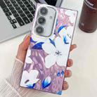 For Samsung Galaxy S24 5G Electroplating Flowers Plants Texture TPU Phone Case(Bougainvillea FL8) - 1