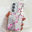 For Samsung Galaxy A25 5G Electroplating Flowers Plants Texture TPU Phone Case(Plum Flower FL6) - 1