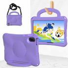 For Huawei MatePad SE 11 2024 Handle Football Shaped EVA Shockproof Tablet Case(Light Purple) - 1