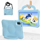 For Huawei MatePad SE 11 2024 Handle Football Shaped EVA Shockproof Tablet Case(Light Blue) - 1