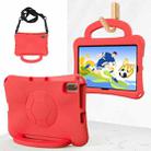 For Huawei MatePad SE 10.4 2022 / 2023 Handle Football Shaped EVA Shockproof Tablet Case(Red) - 1