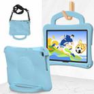 For Huawei MatePad SE 10.1 2022 Handle Football Shaped EVA Shockproof Tablet Case(Light Blue) - 1