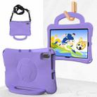 For Huawei MatePad 10.4 2020 / 2022 Handle Football Shaped EVA Shockproof Tablet Case(Light Purple) - 1