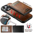 For iPhone 16 Pro Suteni H19 Oil Wax 2-in-1 MagSafe Removable Card Box Back Phone Case(Brown) - 2