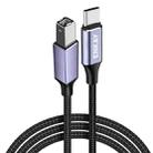 ENKAY ENK-CB170 USB C / Type-C to USB 2.0 B Printer Scanner Nylon Braided Cable, Length:0.5m - 1