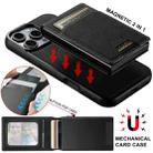 For iPhone 13 Suteni H19 Litchi Grain 2-in-1 MagSafe Removable Card Box Back Phone Case(Black) - 2