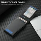 For iPhone 16e Suteni H19 Litchi Grain 2-in-1 MagSafe Removable Card Box Back Phone Case(Black) - 3