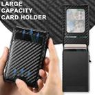 For iPhone 16 Plus Suteni H19 Carbon Fiber Grain 2-in-1 MagSafe Removable Card Box Back Phone Case(Black) - 3