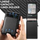 For iPhone 15 Pro Suteni H19 Carbon Fiber Grain 2-in-1 MagSafe Removable Card Box Back Phone Case(Black) - 3
