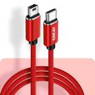 ENKAY ENK-CB169USB C / Type-C to Mini USB 2.0 Charging Cord Data Cable, Length 1m(Red) - 1