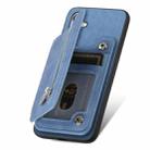 For Nothing Phone 2a Retro MagSafe Zipper Wallet Card Bag Back Phone Case(Blue) - 3