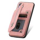 For Nothing Phone 2a Retro MagSafe Zipper Wallet Card Bag Back Phone Case(Pink) - 3