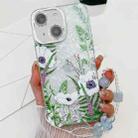 For iPhone 13 Electroplating Flowers Plants Texture Wristband TPU Phone Case(Green Plants FL5) - 1