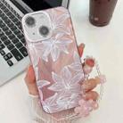 For iPhone 13 Electroplating Flowers Plants Texture Wristband TPU Phone Case(Sketch Lily FL9) - 1