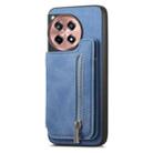 For OnePlus Nord CE4 / Ace 3V Retro MagSafe Zipper Wallet Card Bag Back Phone Case(Blue) - 2