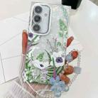For Samsung Galaxy A16 5G Electroplating Flowers Plants Texture Wristband TPU Phone Case(Green Plants FL5) - 1
