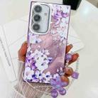 For Samsung Galaxy A55 5G Electroplating Flowers Plants Texture Wristband TPU Phone Case(Azalea FL4) - 1