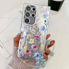 For Samsung Galaxy S24 Ultra 5G Electroplating Flowers Plants Texture Wristband TPU Phone Case(Wildflower FL2) - 1