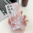 For Samsung Galaxy S24 Ultra 5G Electroplating Flowers Plants Texture Wristband TPU Phone Case(Sketch Lily FL9) - 1