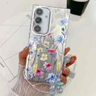 For Samsung Galaxy S24 5G Electroplating Flowers Plants Texture Wristband TPU Phone Case(Wildflower FL2) - 1